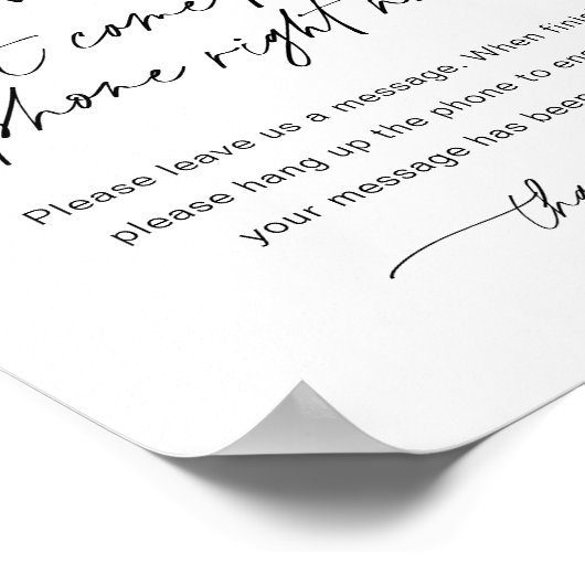 EVERLEIGH Audio Guest Book Weddenschap Poster (Hoek)