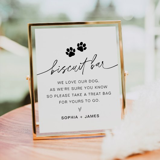 EVERLEIGH Biscuit Bar Wedding Favor Sign Poster