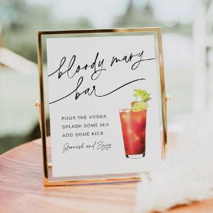 EVERLEIGH Bloody Mary Bar Sign Poster