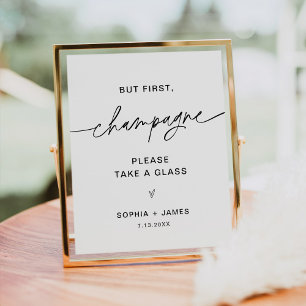 EVERLEIGH Champagne Wedding Sign Poster