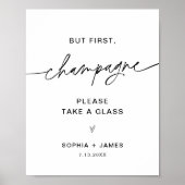 EVERLEIGH Champagne Wedding Sign Poster (Voorkant)