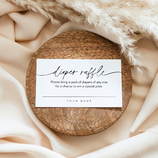 EVERLEIGH Diaper Raffle Ticket Kaart