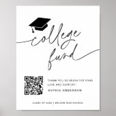 EVERLEIGH Graduation College Fund Venmo Sign Poster (Voorkant)