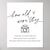 EVERLEIGH Hoe oud waren ze Bruids douche spelbord Poster (Voorkant)