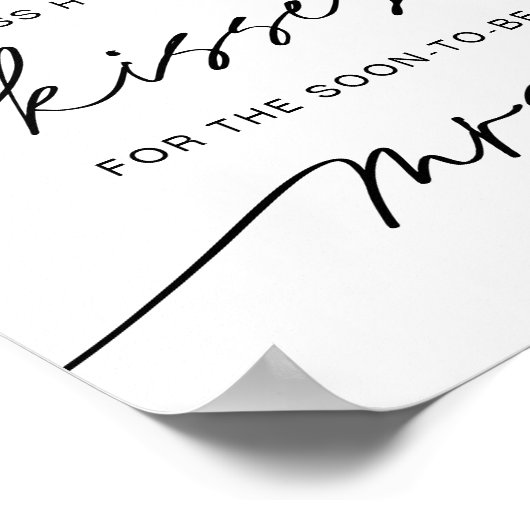 EVERLEIGH Hoeveel Kussen Bruidsfeest Spel Poster (Hoek)