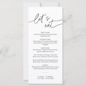 EVERLEIGH Menu Mariage minimaliste 4x9 (Devant)