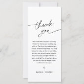 EVERLEIGH Menu Mariage minimaliste 4x9 (Dos)