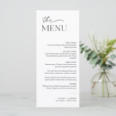 EVERLEIGH Menu Mariage minimaliste 4x9 (Debout devant)