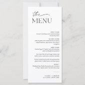EVERLEIGH Menu Mariage minimaliste 4x9 (Devant)