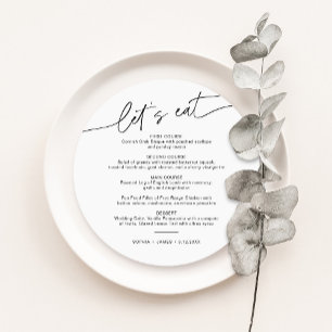 EVERLEIGH Minimalist Round Weddenrenmenu Kaart