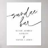 EVERLEIGH Minimalist Sundae Wedding Sign Poster (Voorkant)