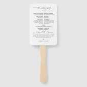 EVERLEIGH Minimalist Wedding Program (reeks 10) Handwaaier (Achterkant)
