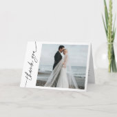 EVERLEIGH Minimalist Weduwfoto Hartelijk dank Bedankkaart (Voorkant)