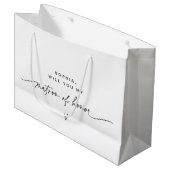 EVERLEIGH Minimaliste Matron d'honneur Sac cadeau (Devant Angle)