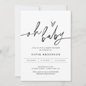 EVERLEIGH Minimaliste Oh Baby shower Invitation (Devant)