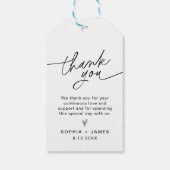 EVERLEIGH minimalistische bruiloft dank u gunst Cadeaulabel (Achterkant)