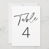 EVERLEIGH Minimalistische moderne tafelnummer Kaar (Achterkant)