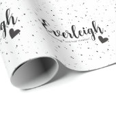 Everleigh Name Betekenis Birthday Modern Party Cadeaupapier (Rol Hoek)
