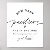 EVERLEIGH Pacifiers in Jar Baby shower Game Poster (Voorkant)