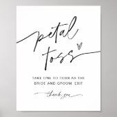 EVERLEIGH Petal Toss Wedding Sign Poster (Voorkant)
