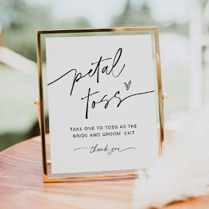 EVERLEIGH Petal Toss Wedding Sign Poster