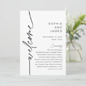 EVERLEIGH Programme de mariage minimaliste 5x7 Car (Debout devant)