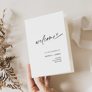 EVERLEIGH Programme de mariage plié, Ordre de serv