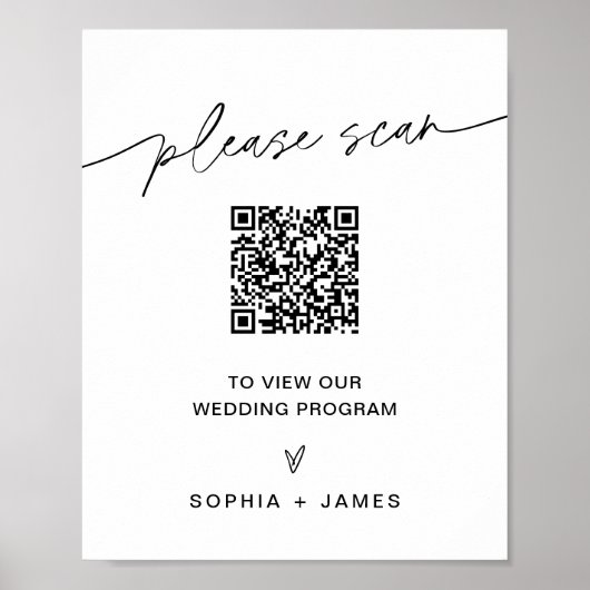 EVERLEIGH QR Code Weddenprogramma Poster (Voorkant)