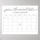 EVERLEIGH Raad de Aankomstdatum Baby shower 16x20 Poster (Voorkant)
