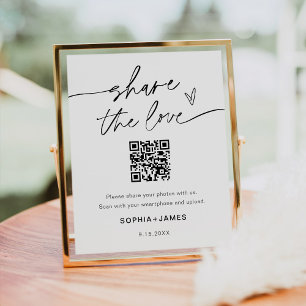 EVERLEIGH Share the Love Trouwfoto QR-code Poster