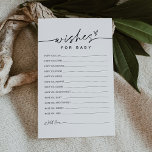 EVERLEIGH Souhaite Pour Baby Advice Baby shower<br><div class="desc">Everleigh Collection - une collection étonnante et minimaliste qui dispose d'une police de calligraphie moderne qui est à la fois chic et élégant. Cette collection offre un design intemporel et élégant qui est parfait pour tous les événements, des mariages aux baby showers et tout entre les deux. Découvrez l'élégance et...</div>