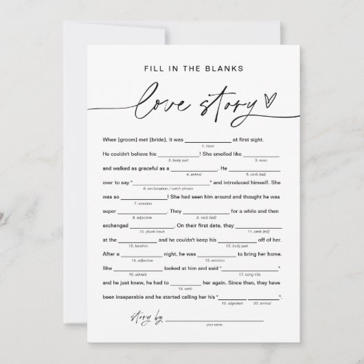 EVERLEIGH Vrijgezellenfeest Libs, vul de Blanken i Kaart (Voorkant)