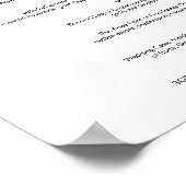 EVERLEIGH Wedding Dinner Menu Sign 8x10 Poster (Hoek)