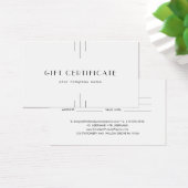 EVERLY Art Deco Minimal Business Gift Certificate (Bureau)