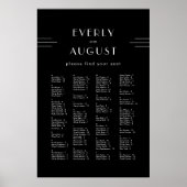 EVERLY Art Deco Zwart Trouwstoel Grafiek Poster (Voorkant)