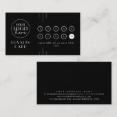 EVERLY Black Logo Business Reward 10 Punch Klantenkaartje (Voorkant / Achterkant)