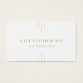 EVERLY Gold Art Deco Business Gift Certificate (Devant)