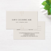 EVERLY Ivory Gold Black Business Gift Certificate (Bureau)