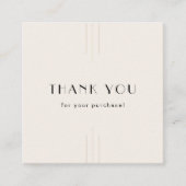 EVERLY Ivory Gold Black Business QR Code Thank You Kortingskaartje (Voorkant)