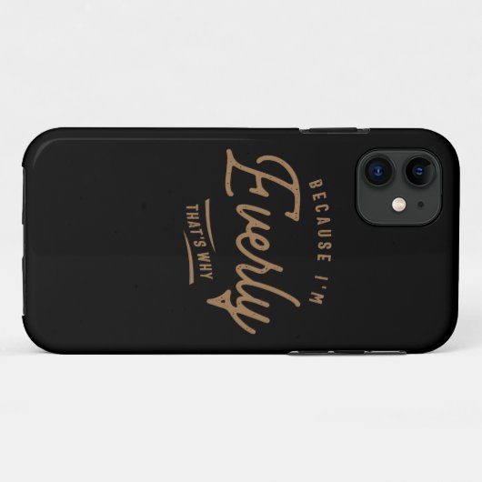 Everly Name Personalized Birthday Name Everly Case-Mate iPhone Case (Achterkant (horizontaal))