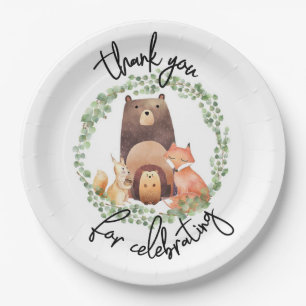 EVERLY woodland Baby shower Waterverf woud Papieren Bordje