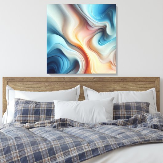 Evermore Abstracte uitgestrekte canvasprint Canvas Afdruk (Insitu (Slaapkamer))