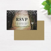 Evermore | Cartes d'insertion RSVP en or forestier (Bureau)