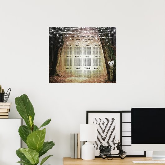 Evermore | Enchanted Forest Table Seating Chart Poster (Thuiskantoor)