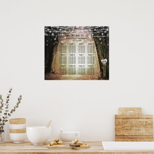 Evermore | Enchanted Forest Table Seating Chart Poster (Keuken)