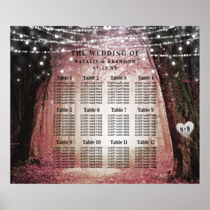Evermore   Enchanted Forest Table Seating Chart Poster
