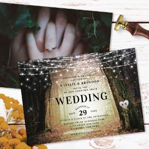 Evermore Kantelend bos Amber Wedding Kaart