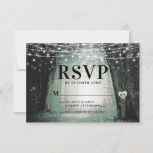 Evermore   Kantelend bos   Moss Wedding RSVP Kaartje