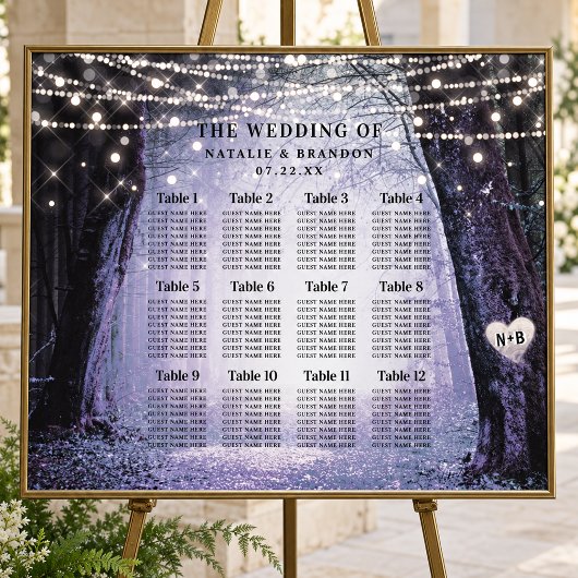 Evermore | Tableau de placement des sièges de la f