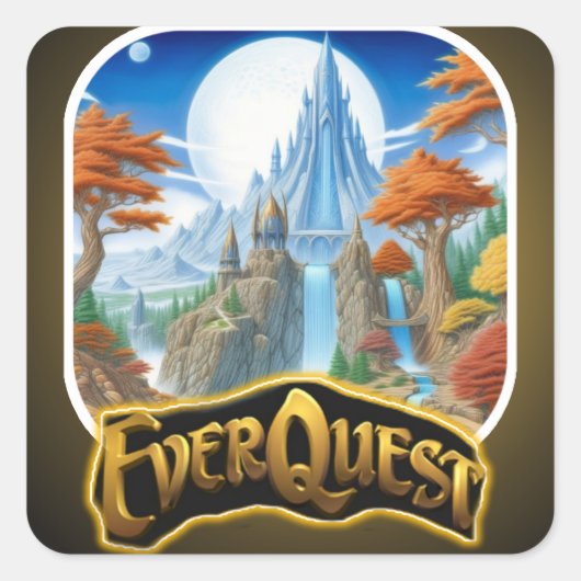 Everquest Vierkante Sticker (Voorkant)